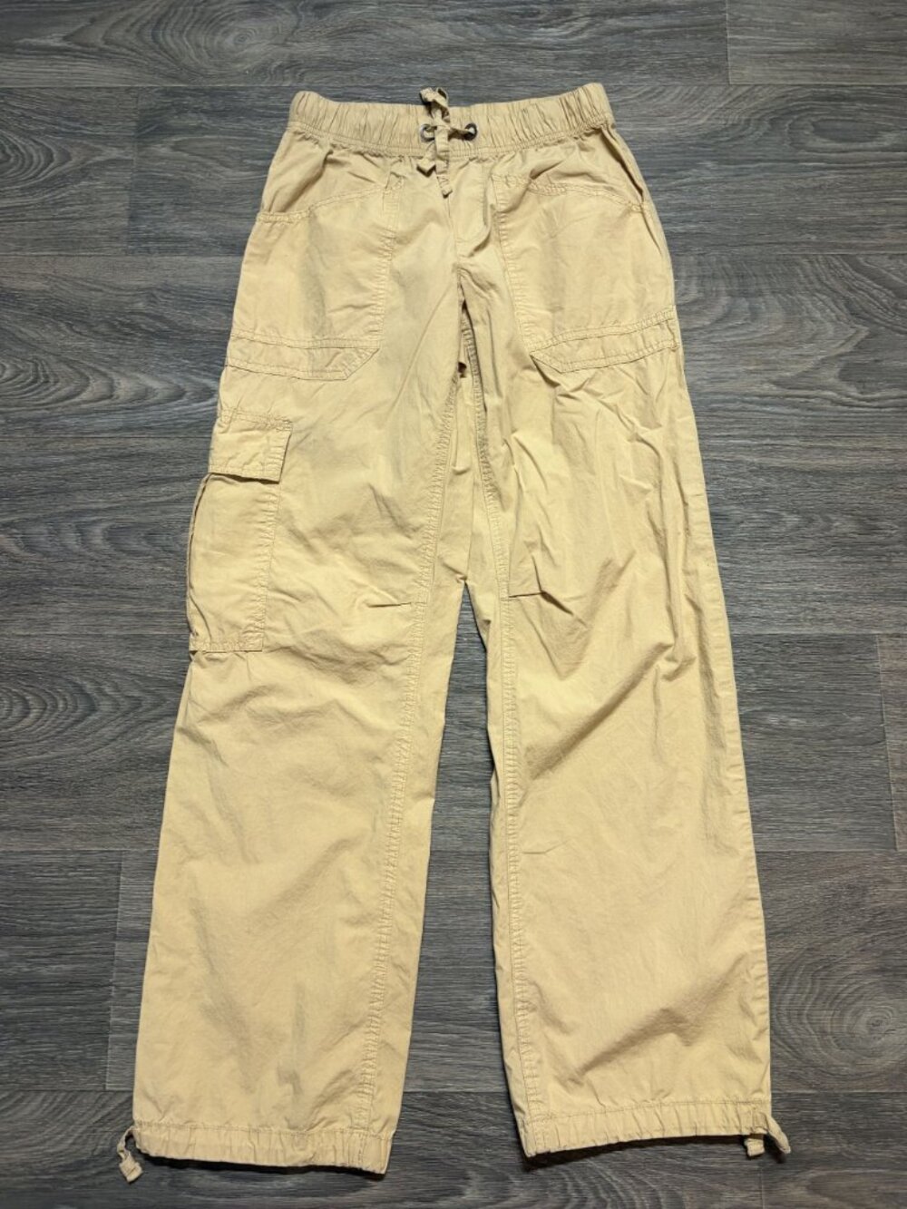Aerie Cargo Pants XS Khakis Lightweight Drawstring Pockets Casual Relaxed Fit